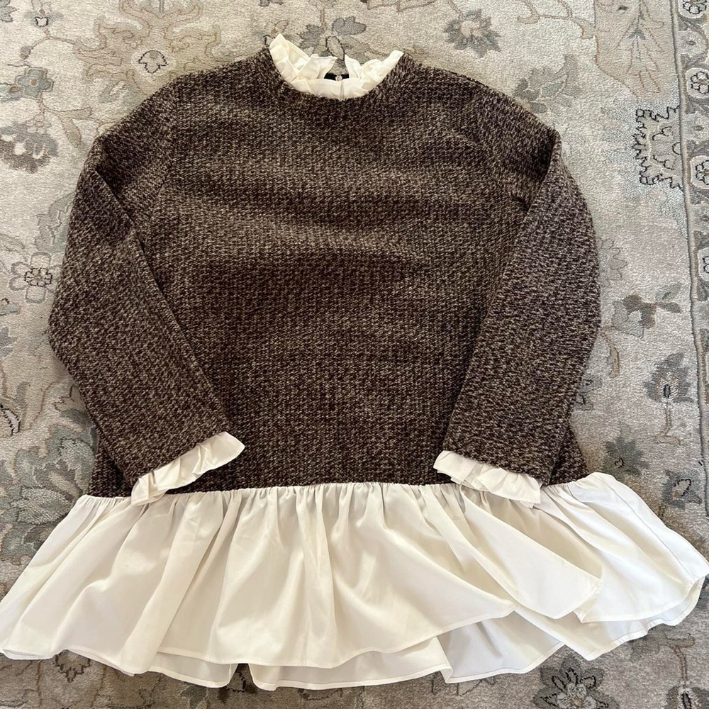 Ruffled Preppy/Coquette Top/equestrian style/vintage style